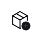 icon of a box with a plus icon