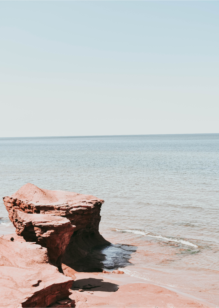 Rocks and water