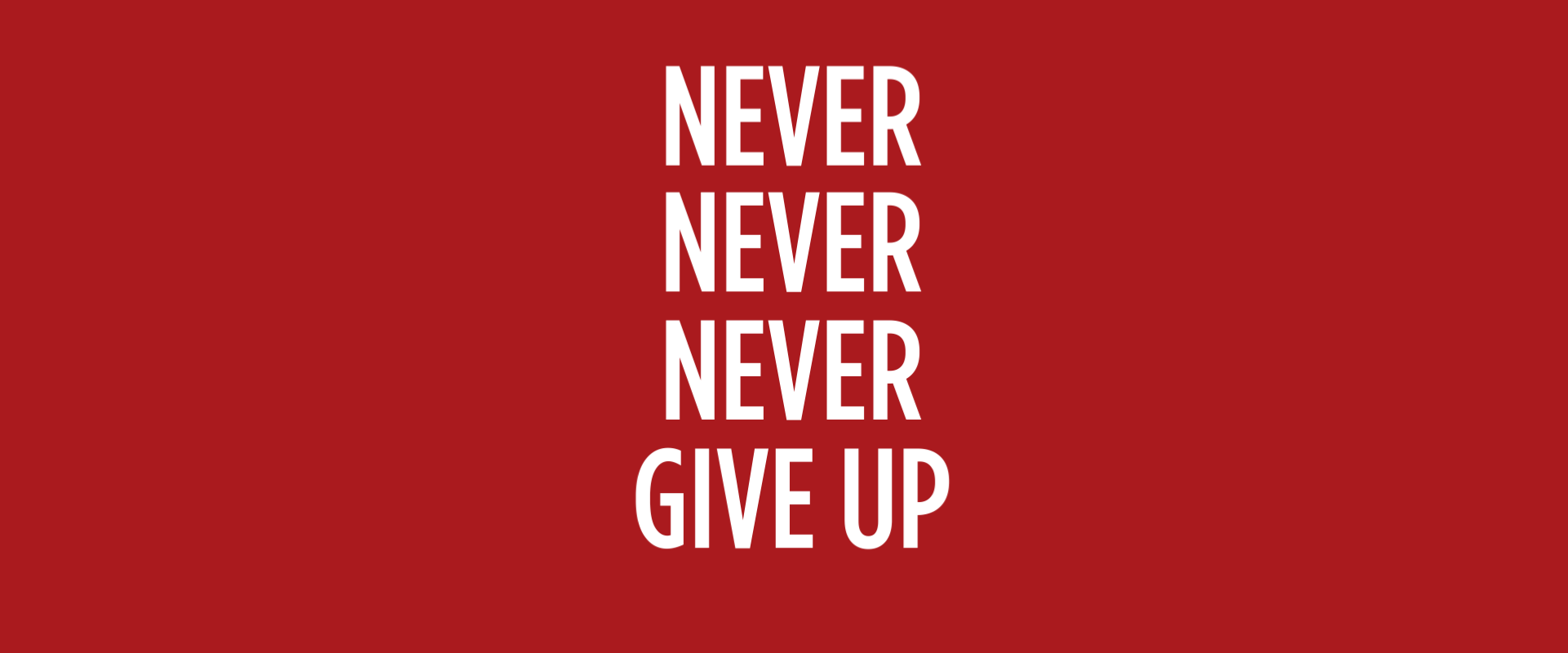 Never never never give up