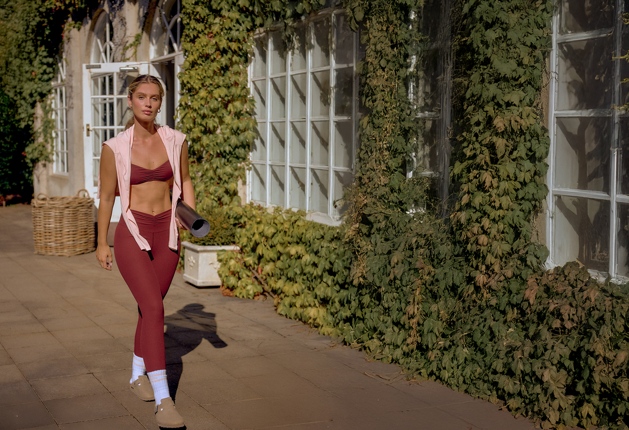 Woman wearing sports bra