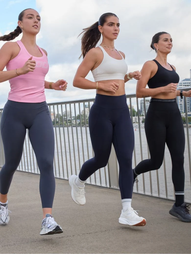 Three women jogging