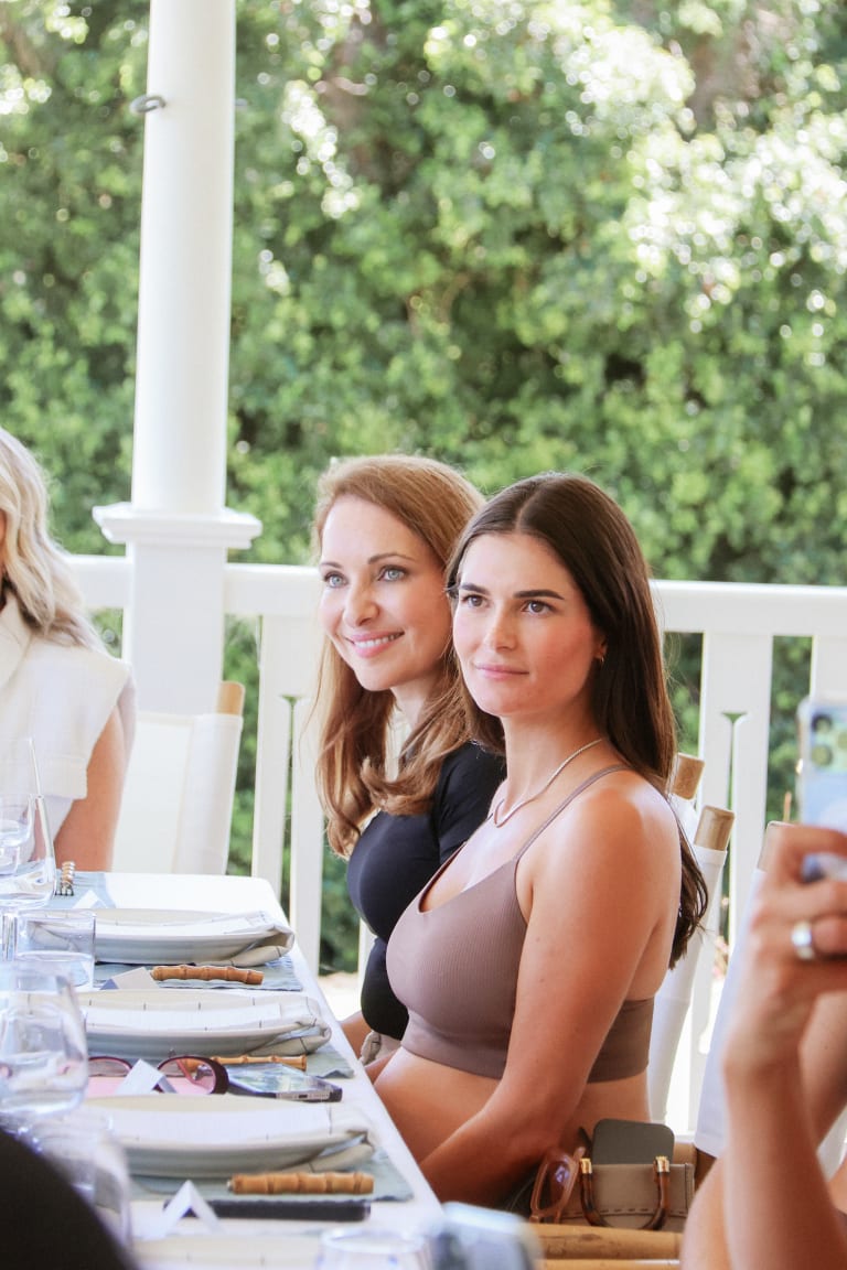 Women sitting at table