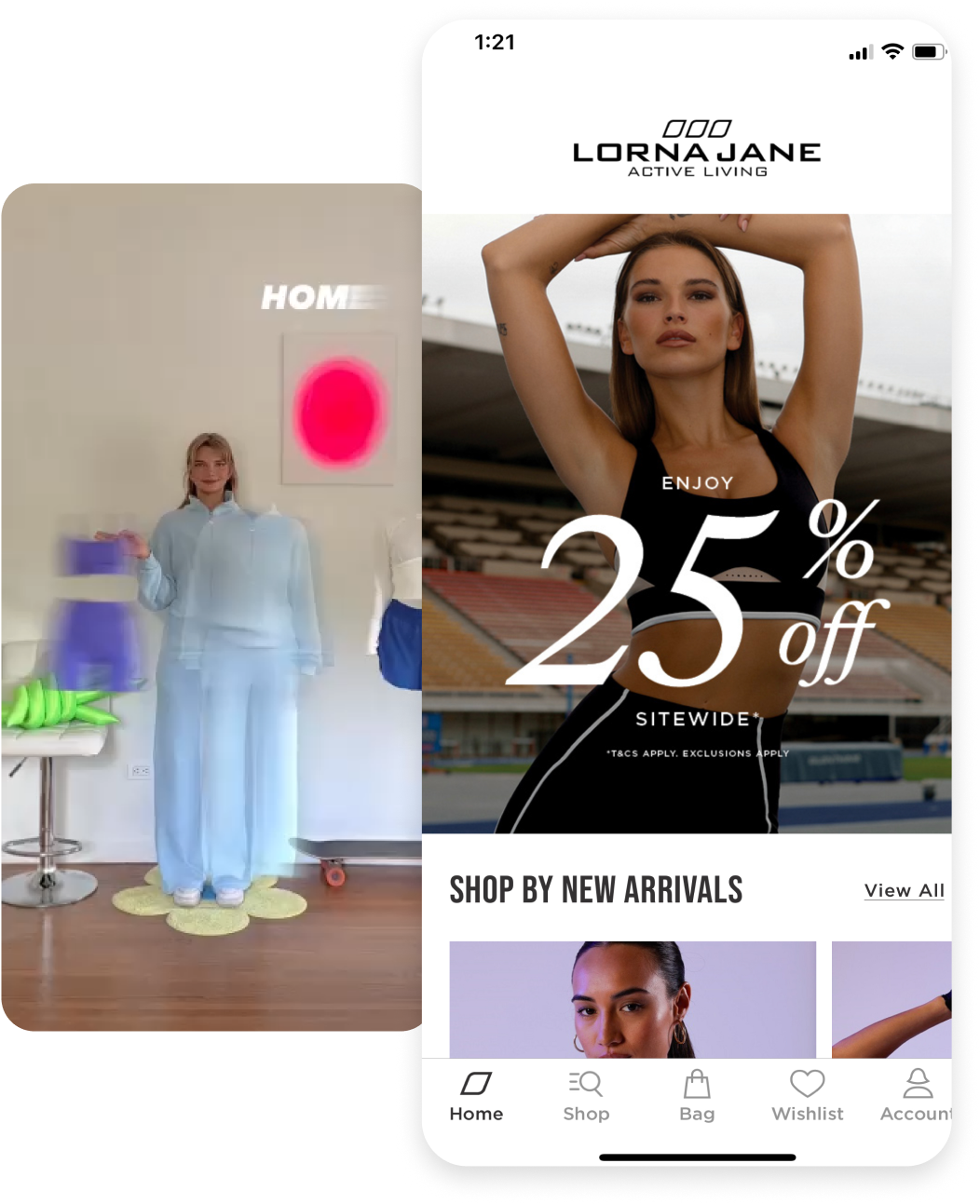 Screenshot of Lorna Jane app