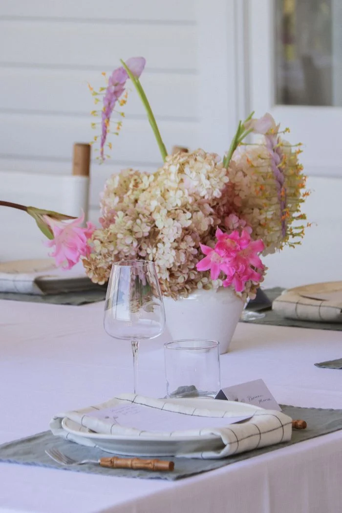 Flowers and a place setting